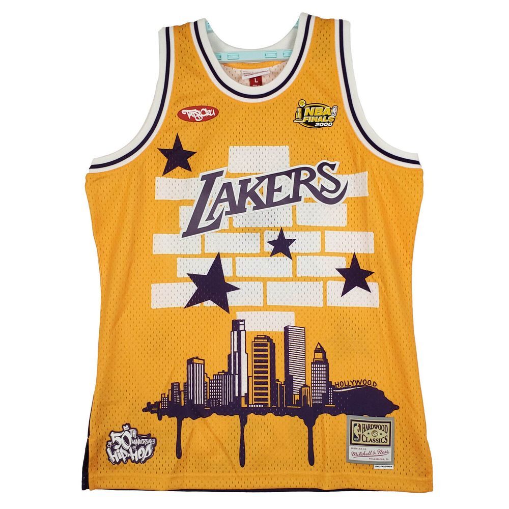 LA Lakers‎ Tats Cru Mitchell & Ness NBA L Large Jersey 50th Anniv. Hip Hop NWT